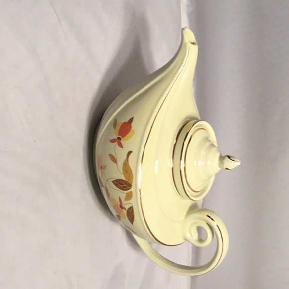 Aladdin TEA POT WITH DIFFUSER BY HALL’S  AUTUMN LEAF CERAMIC COLLECTION - Picture 2 of 6